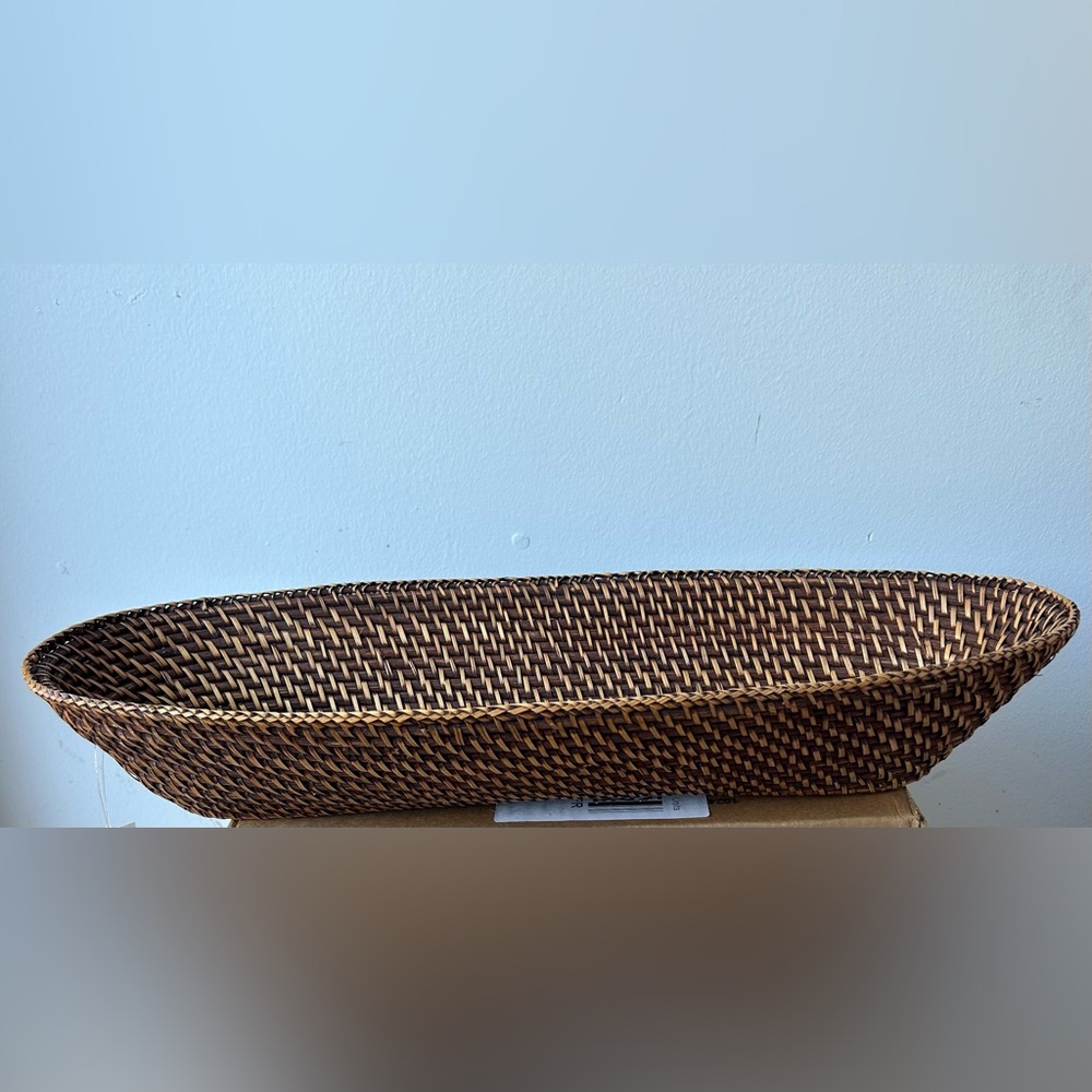 Crate&Barrel Brown Woven Basket